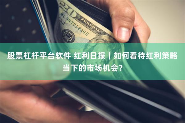 股票杠杆平台软件 红利日报｜如何看待红利策略当下的市场机会？