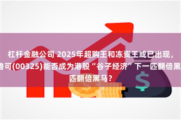 杠杆金融公司 2025年超购王和冻资王或已出现，布鲁可(00325)能否成为港股“谷子经济”下一匹翻倍黑马？